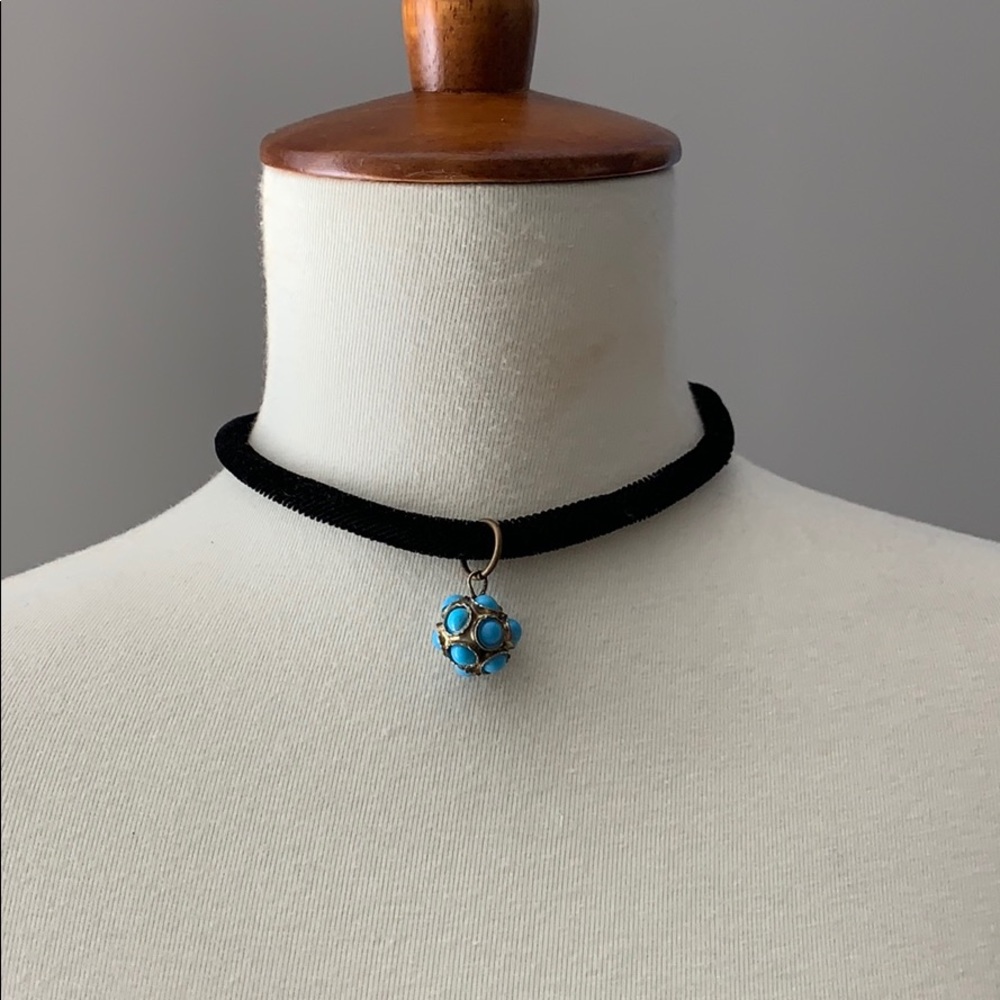 Velvet Evil Eye Choker
